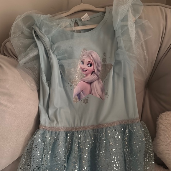MONNALISA - Frozen Elsa Belted Dress - Blue main image 0